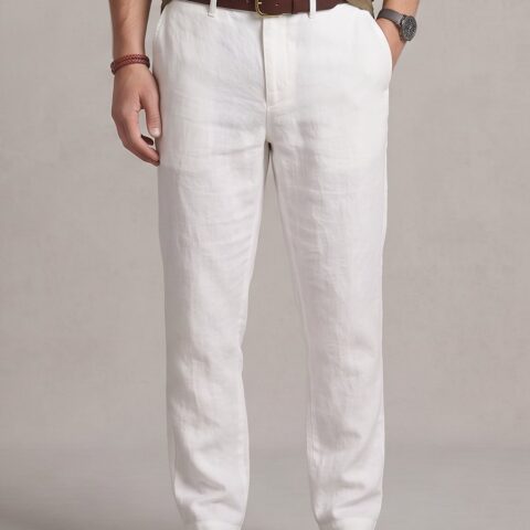 White Linen Trousers